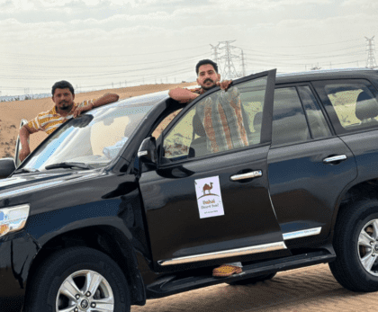 Dubai Desert Soul 4x4 vehicle during a desert safari experience in Dubai